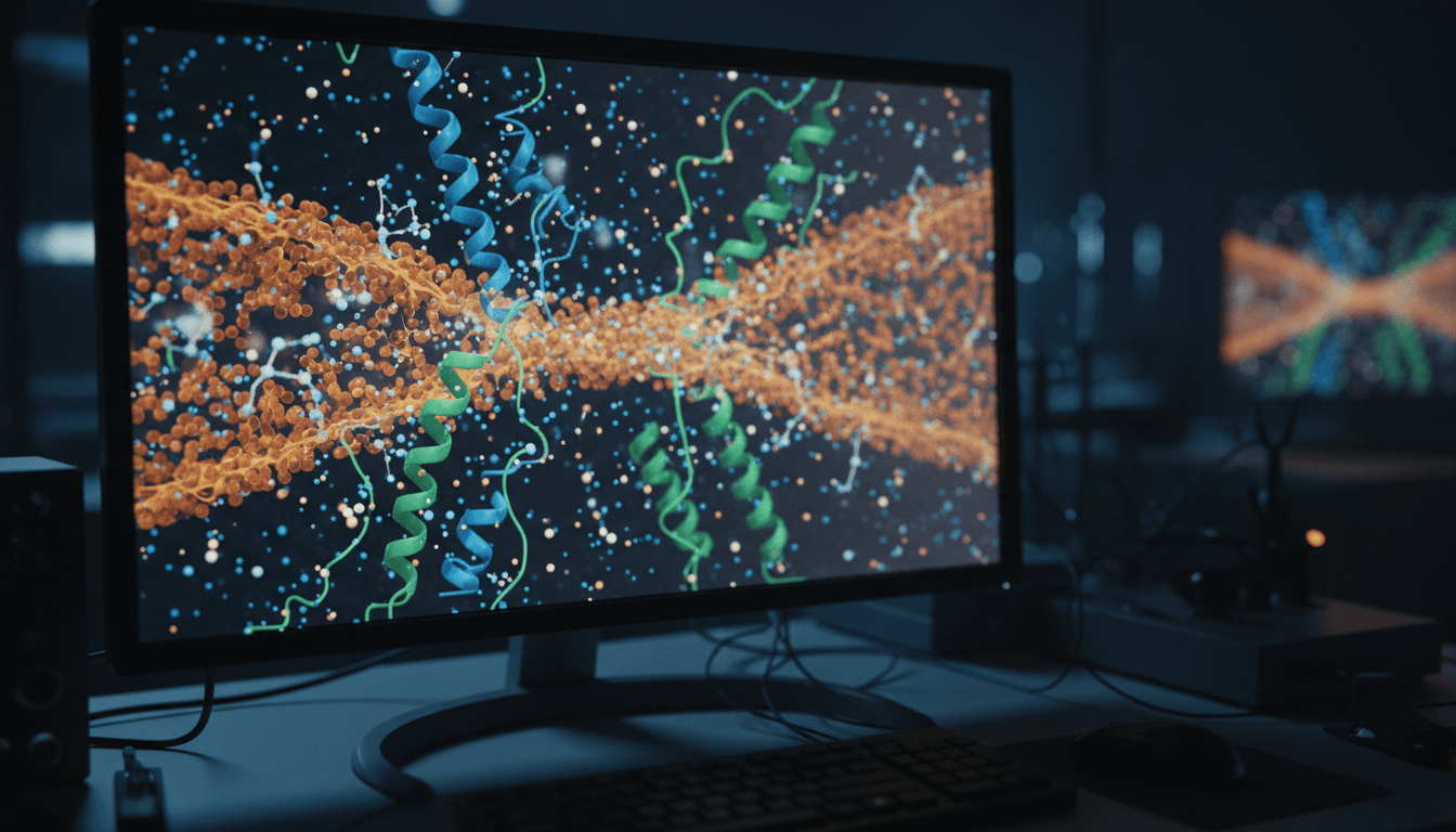 Molecular dynamics simulation on monitor screen