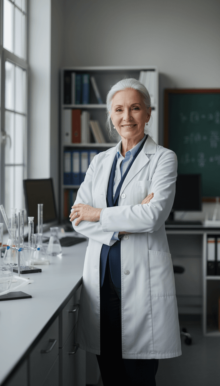 Senior researcher in laboratory